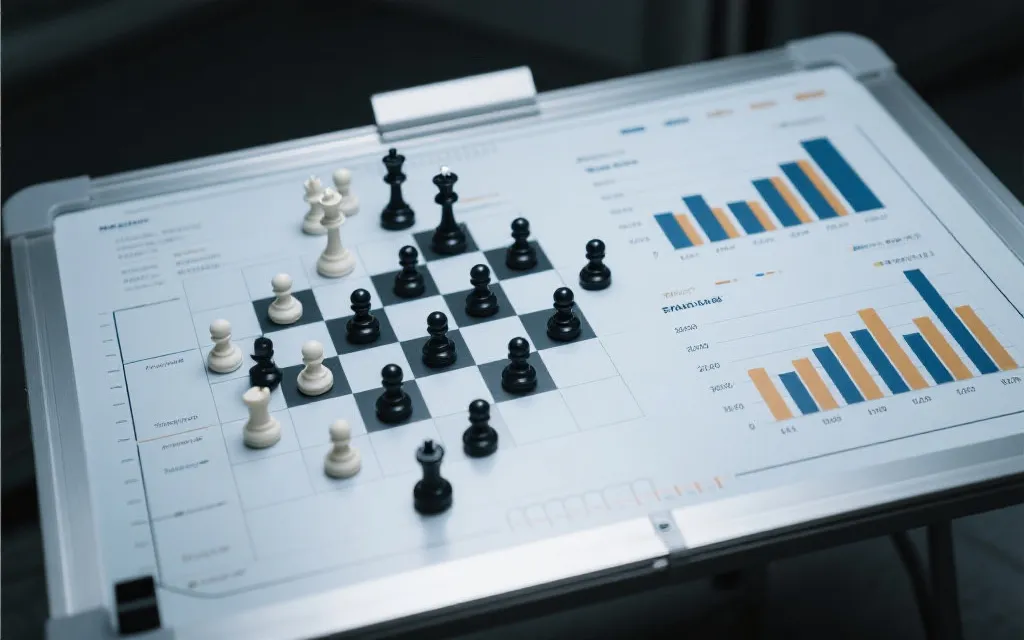 战术板与数据图表叠加的世界杯淘汰赛分析示意